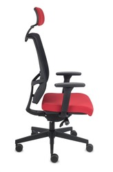 krzesło obrotowe siatkowe z podłokietnikami 3D, z zagłówkiem regulowanym
