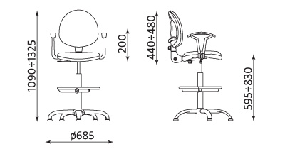 krzesło laboratoryjne SMART gtp27